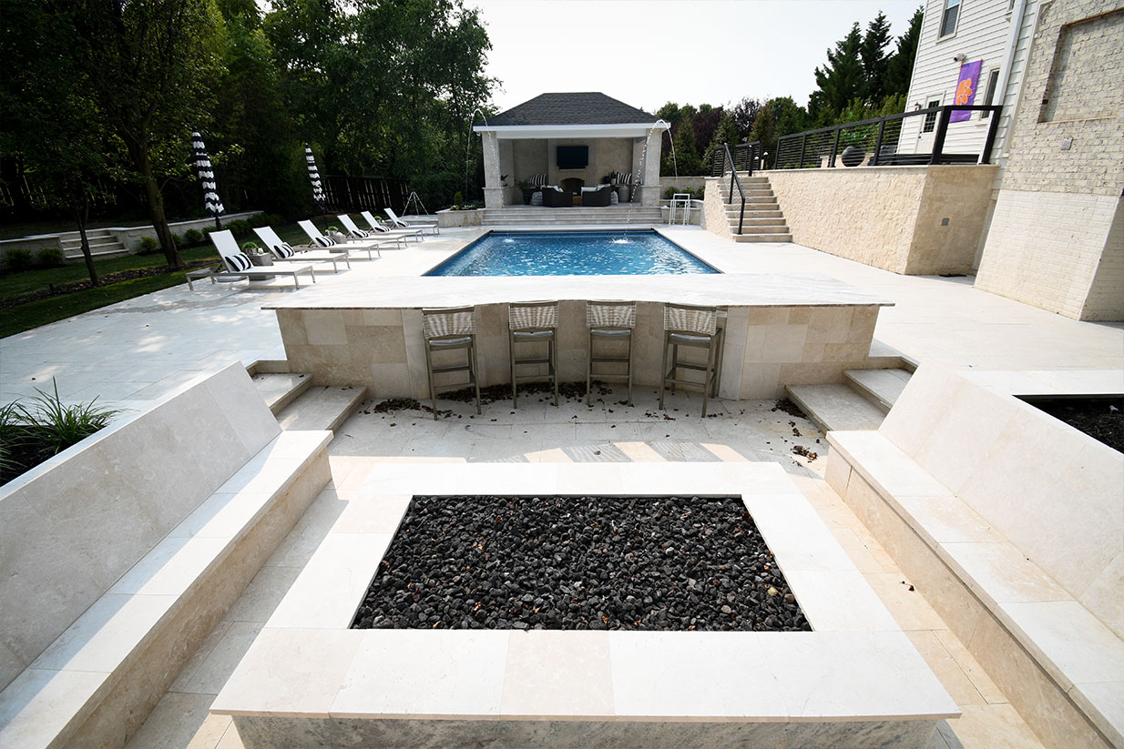 Surface finish upgrades enhancing pool texture and visual appeal