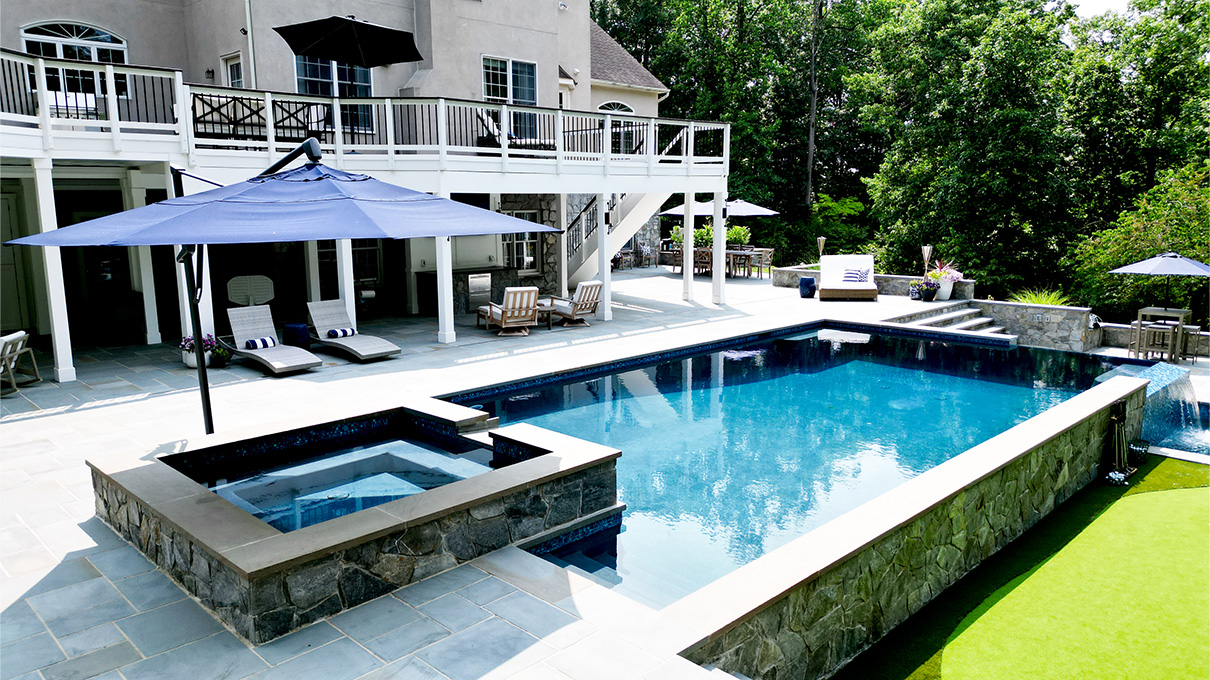Clean Line Retreat pool viewed from above with crisp lines