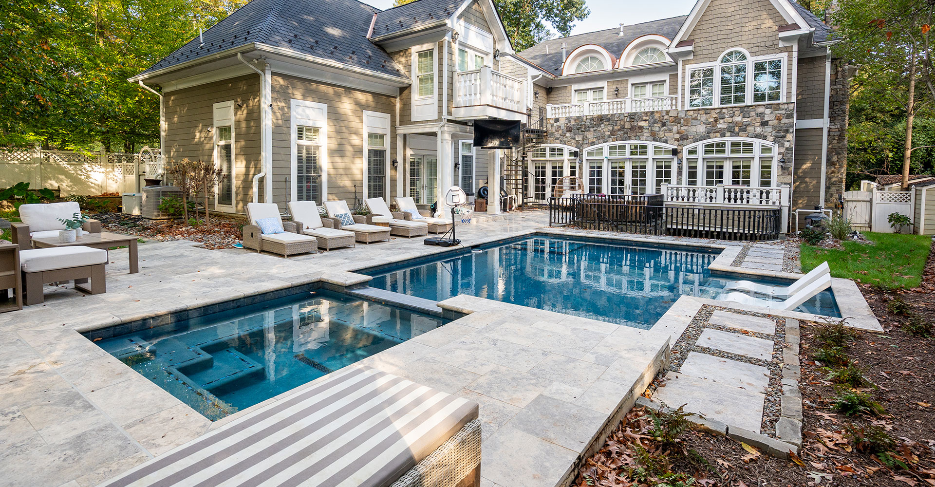 The Splash Pad custom pool with playful water features